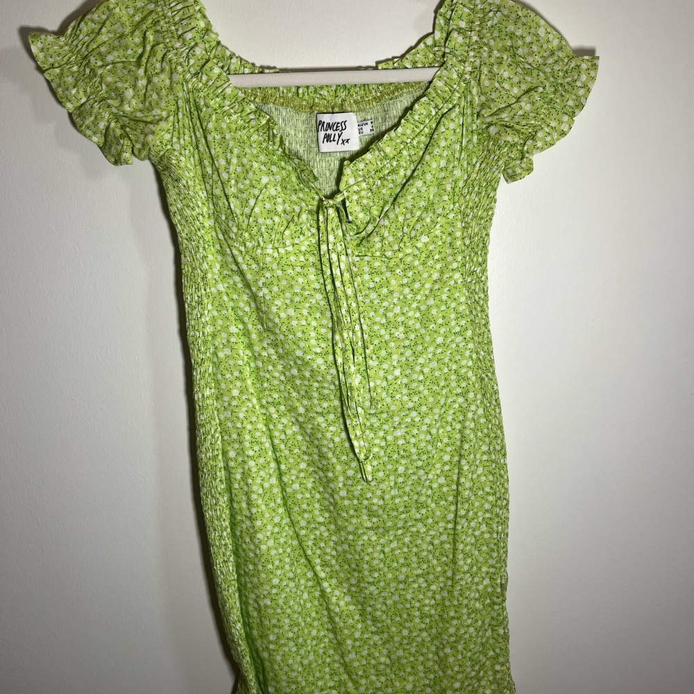 Princess Polly Bodycon Green Floral Dress